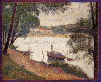 Georges Seurat : The Seine at La Grande Jatte in the Spring